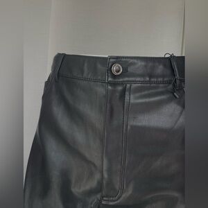 Zara Women's Black Faux Leather Pants.